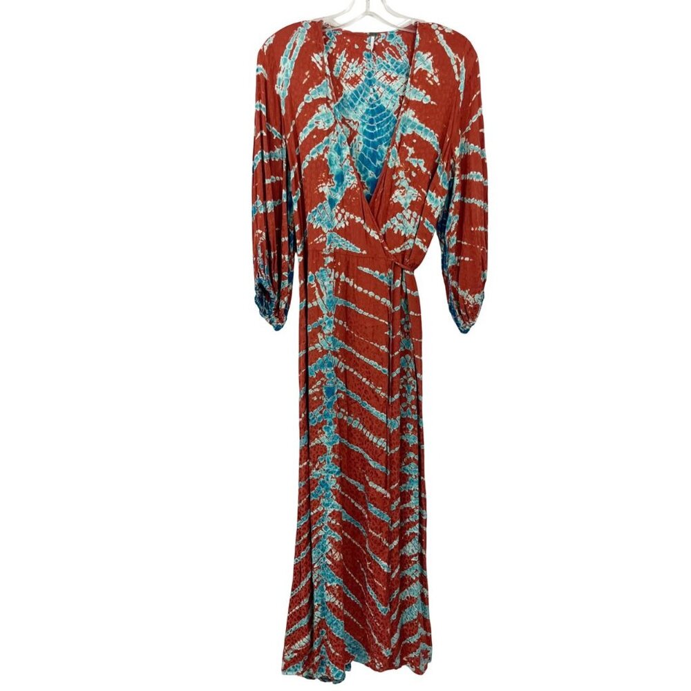 Young Fabulous & Broke Belle Midi Wrap Dress Mud Savannah V-Neck Size Medium